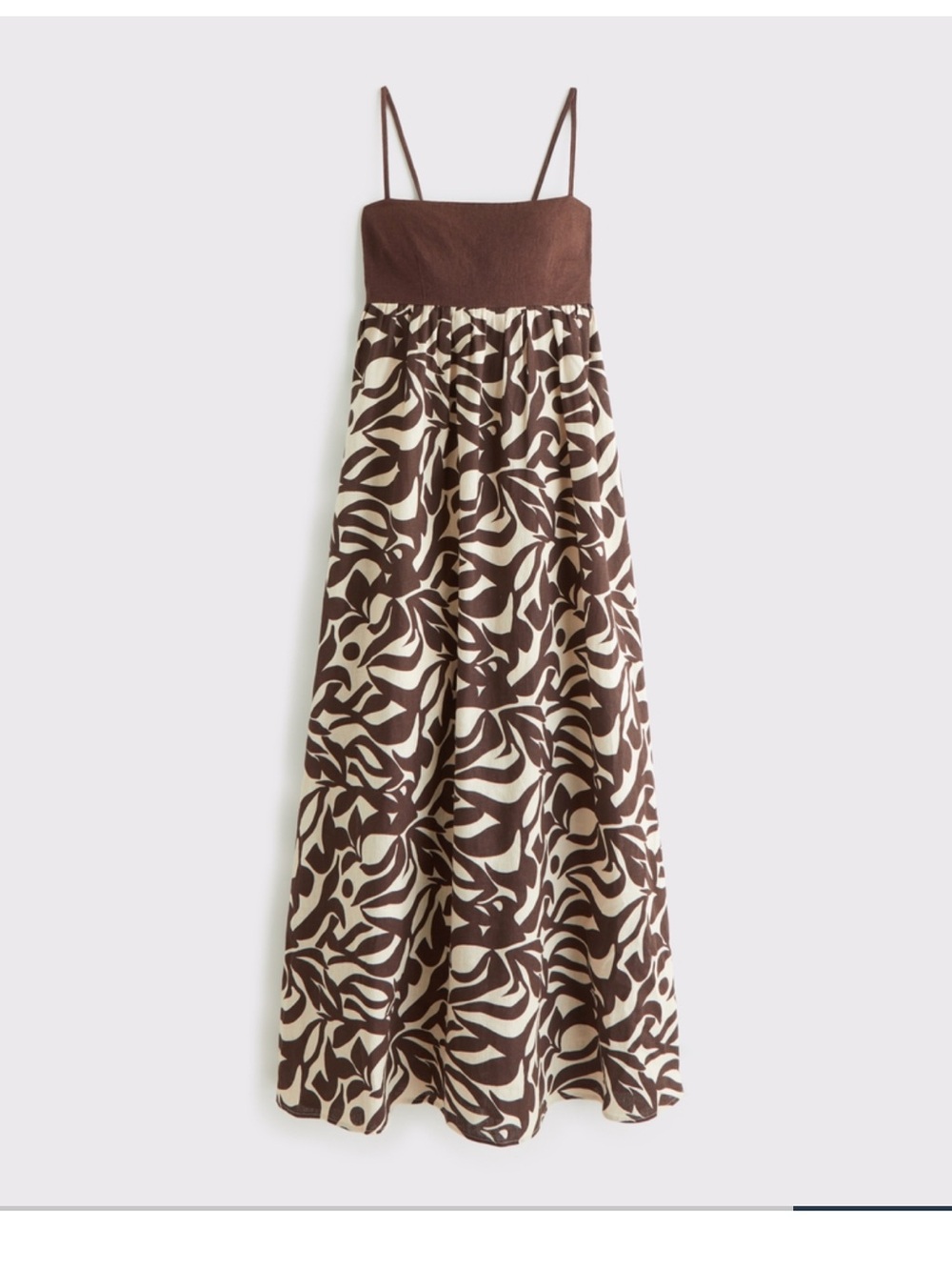 NWT Abercrombie & Fitch Tie-Back Babydoll Maxi Dress Size Small TALL